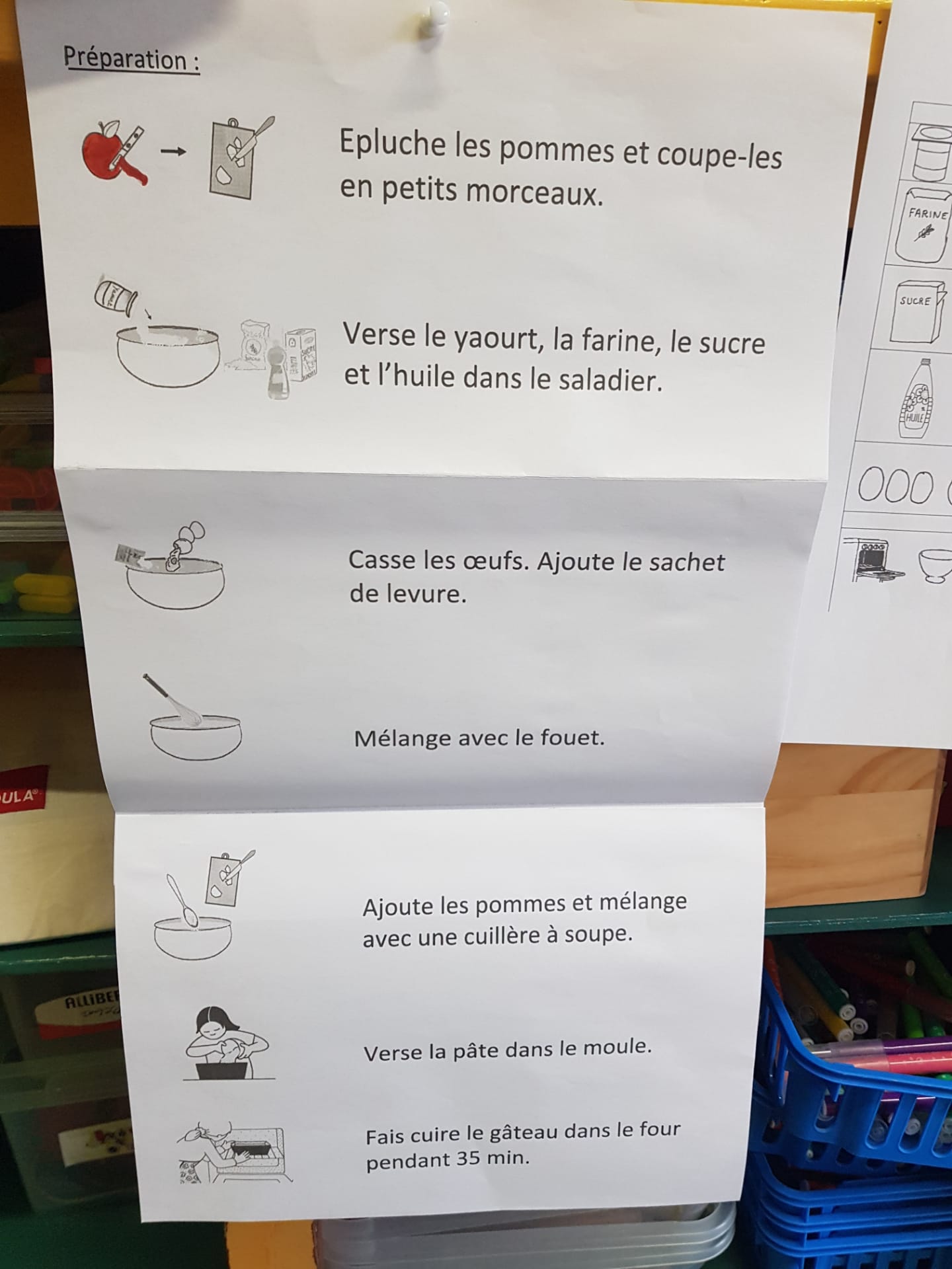 Realisation D Un Gateau Aux Pommes Par Les Accueils Et 1ere Maternelles Ecole Saint Jean Baptiste
